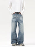 Men's Wash Wide Leg Jeans