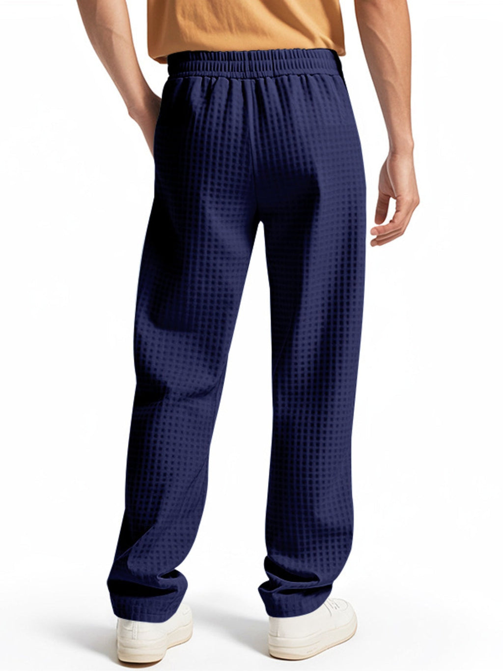 Men's Full Size Textured Drawstring Casual Pants Plus Size