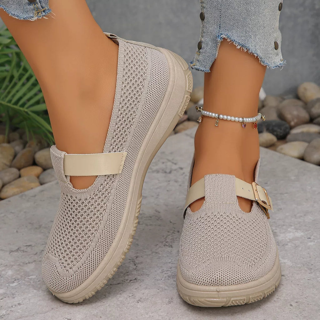 Round Toe Platform Slip-Ons
