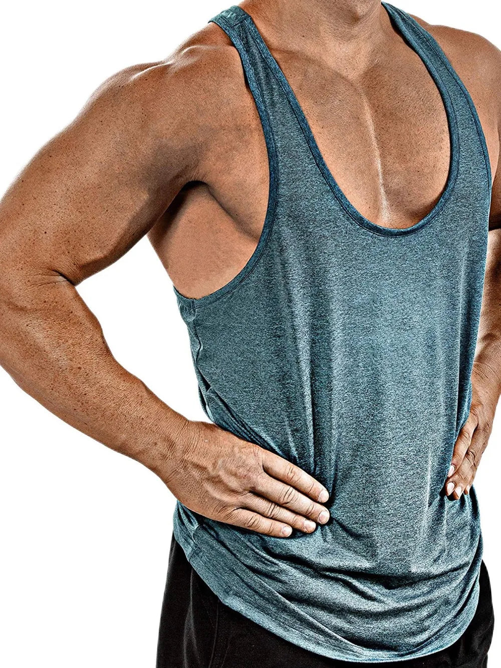 Men's Plus Size Round Neck Racerback Tank