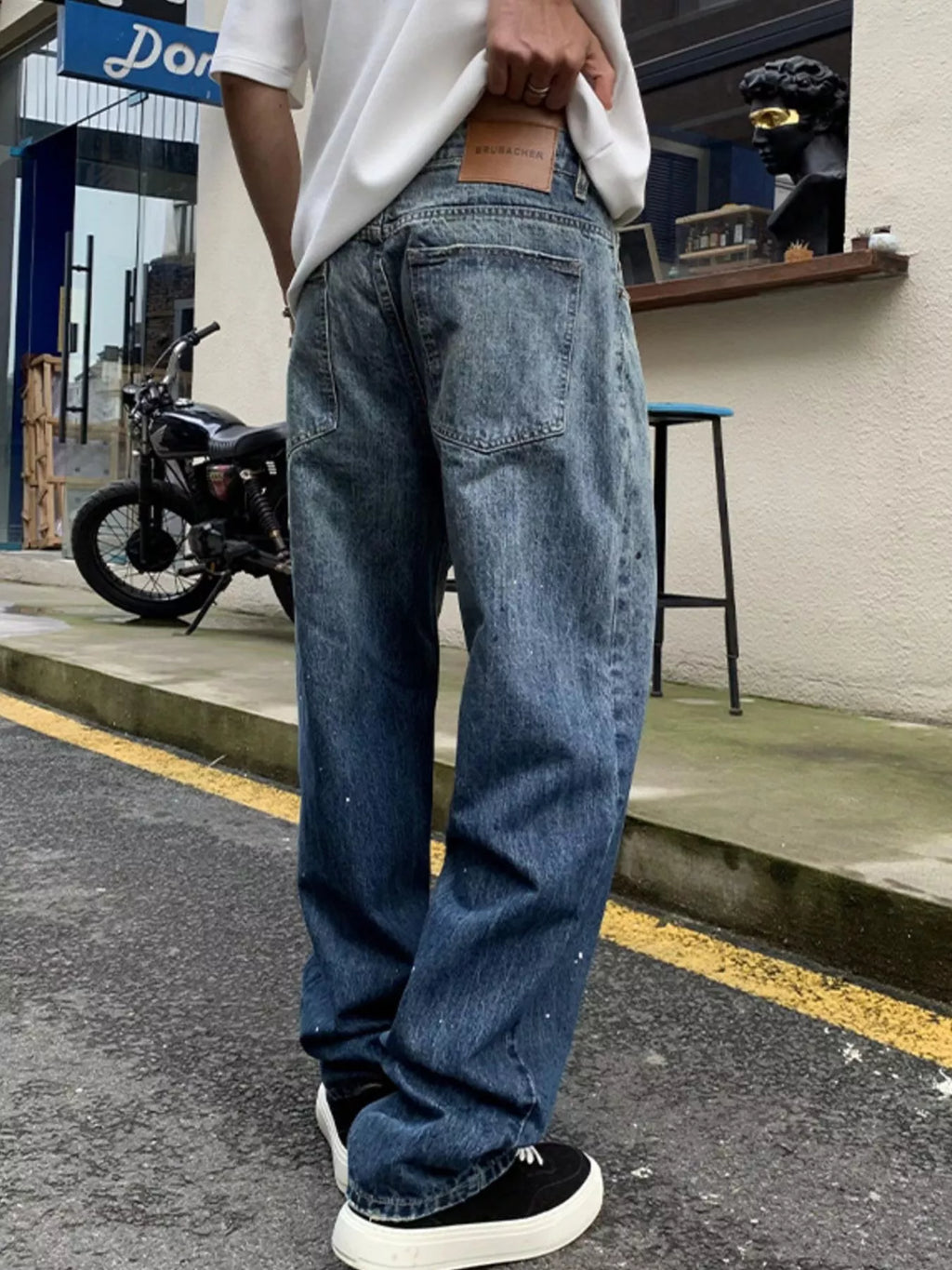 Men's Full Size Wide Leg Jeans Plus Size