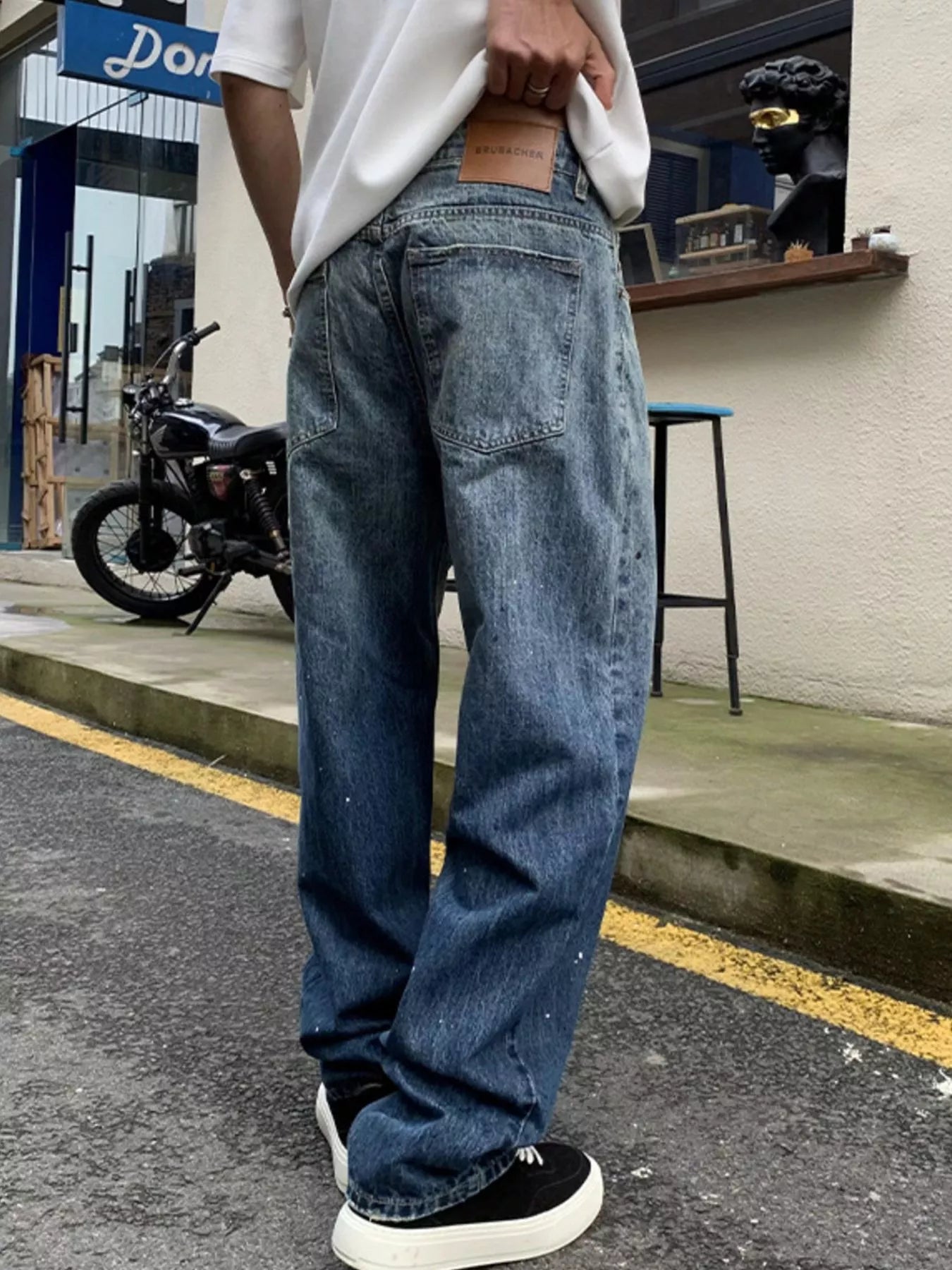 Men's Full Size Wide Leg Jeans Plus Size