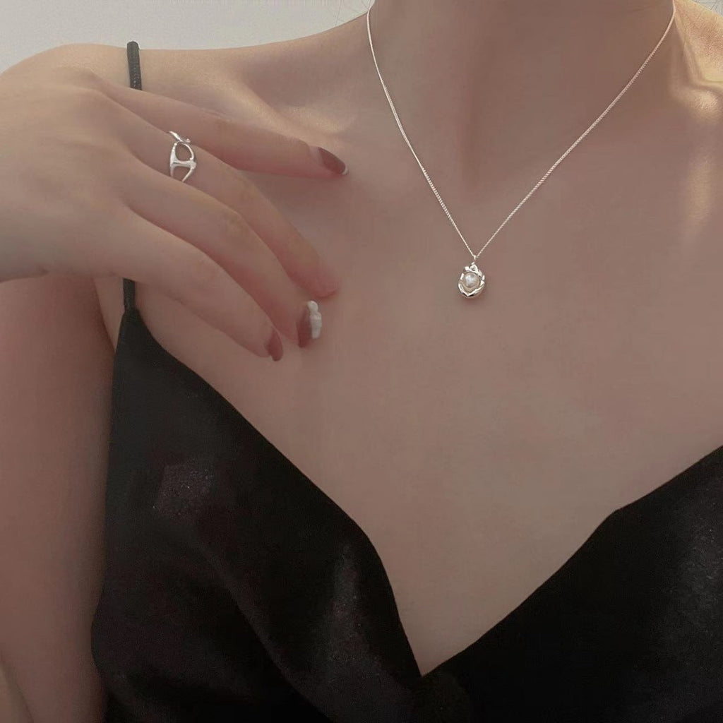 925 Sterling Silver Pearl Pendant Necklace