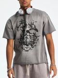 Men's Graphic Round Neck Short Sleeve T-Shirt