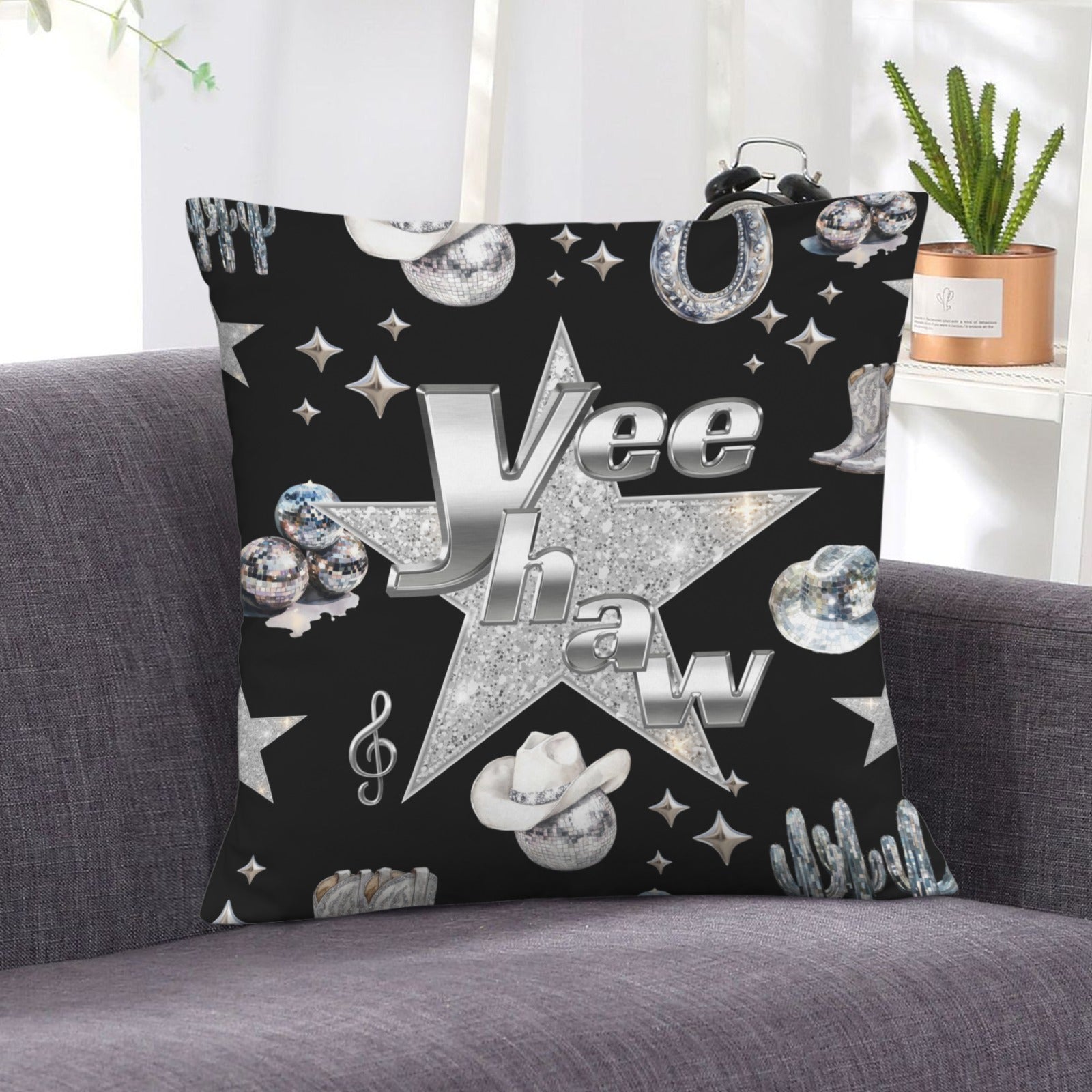 Baha Ranch YEEHAW Velvety Soft Pillow Cover Made in America