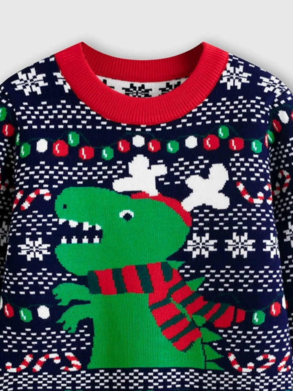 Children's Christmas Tree Round Neck Sweater