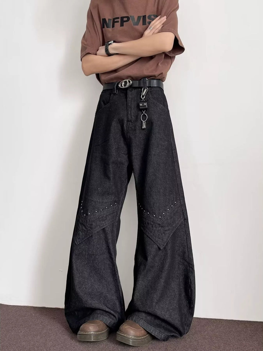 Men's Full Size Wide Leg Jeans Plus Size