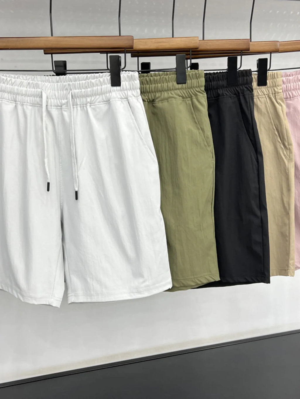 Men's Plus Size Drawstring Shorts with Pockets