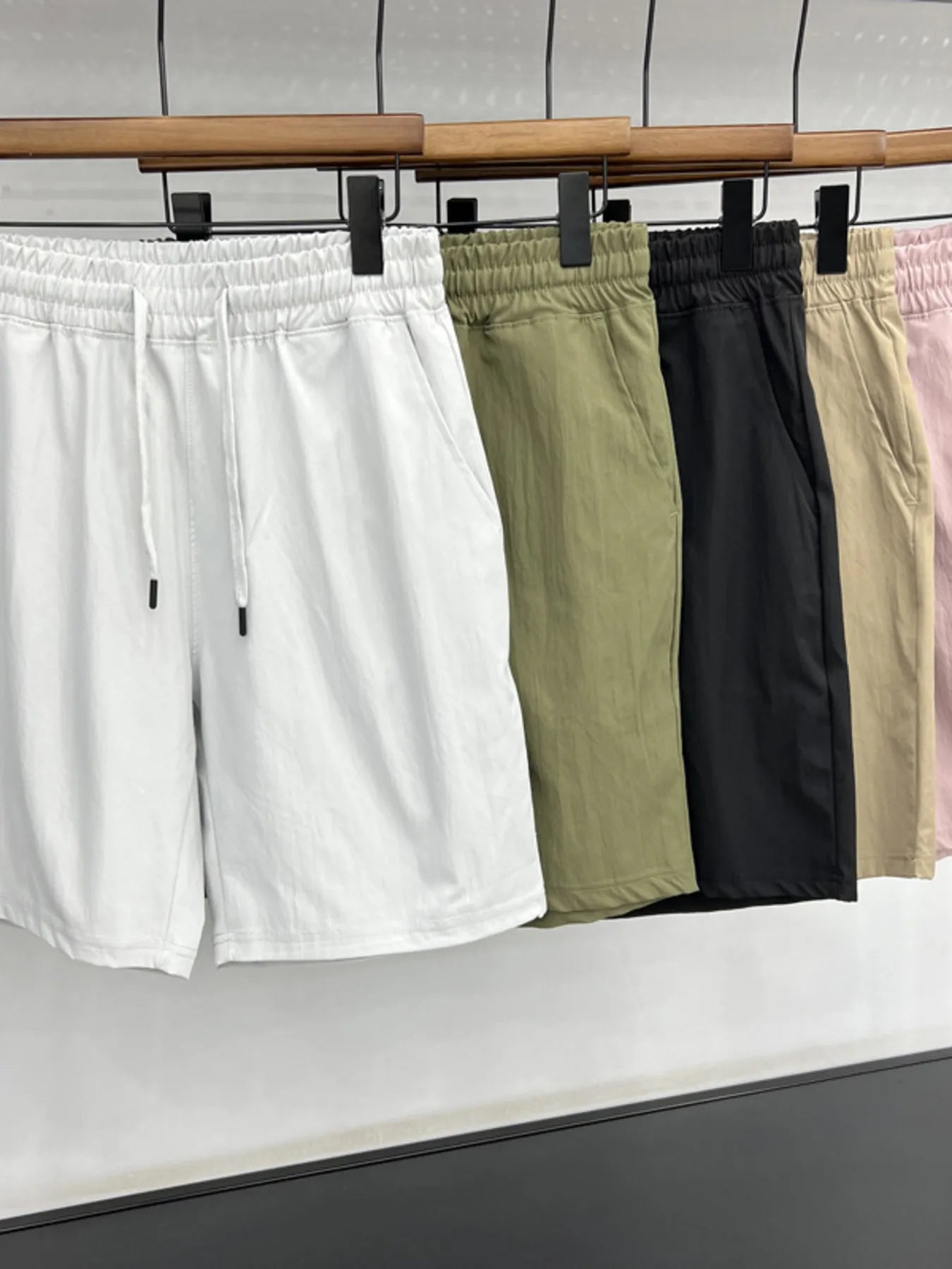 Men's Plus Size Drawstring Shorts with Pockets