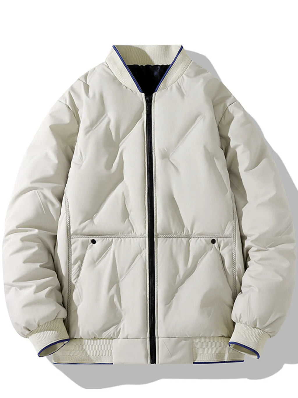 Men's Plus Size Quilted Zip Up Jacket