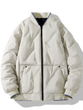 Men's Plus Size Quilted Zip Up Jacket