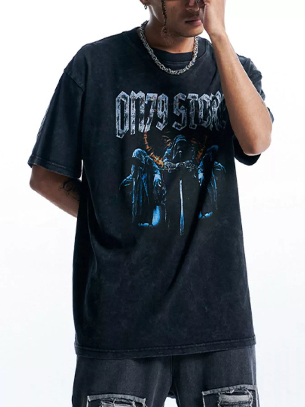 Men's Graphic Round Neck Short Sleeve T-Shirt
