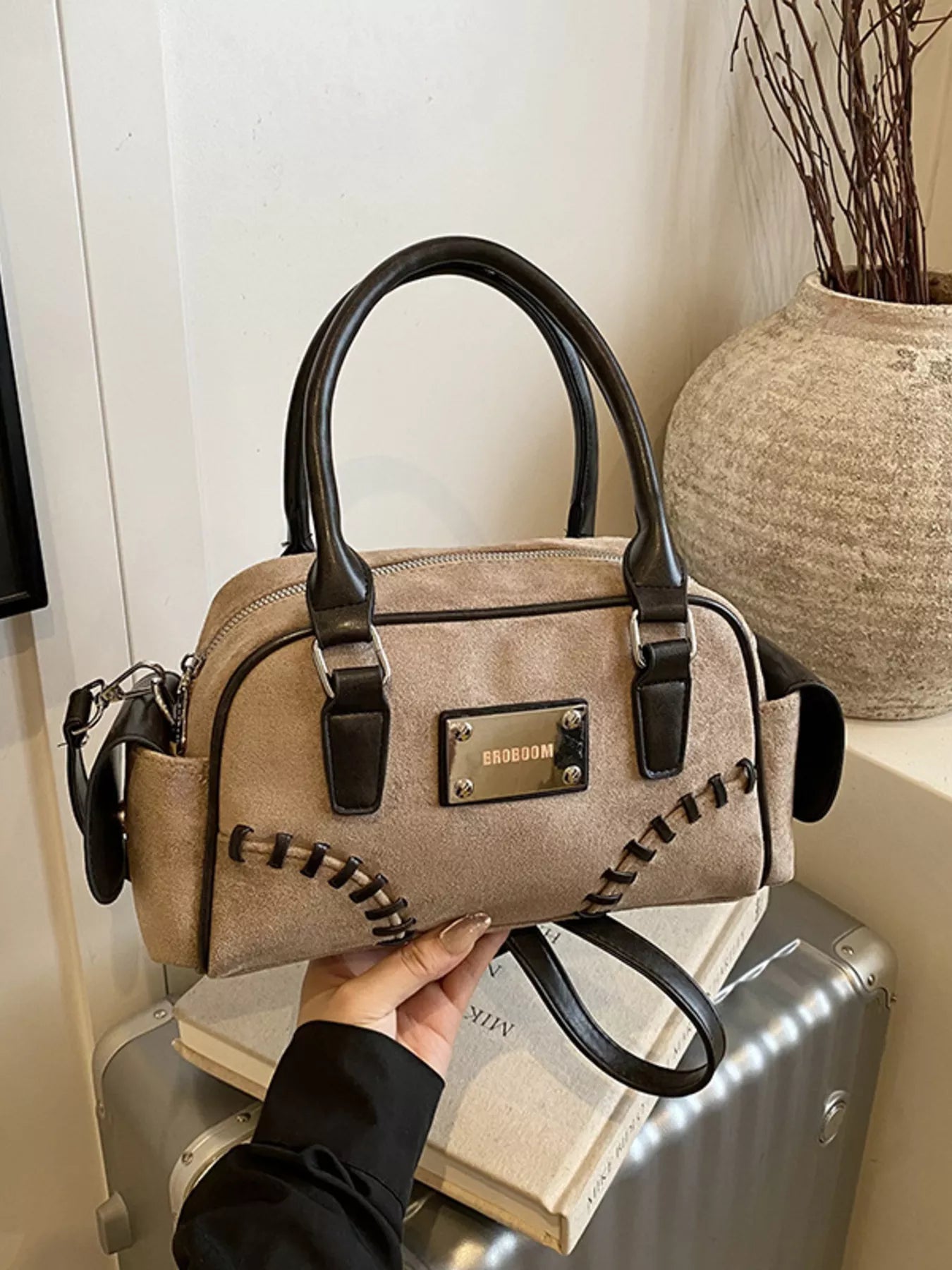 Vintage Top Handle Crossbody Bag