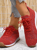 Breathable Mesh Lace-Up Sneakers