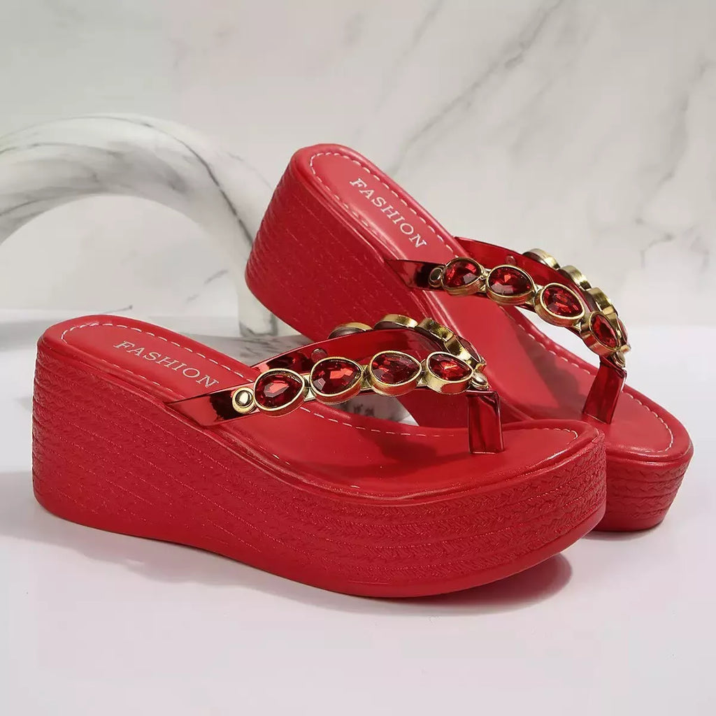 Toe Post Wedge Sandals
