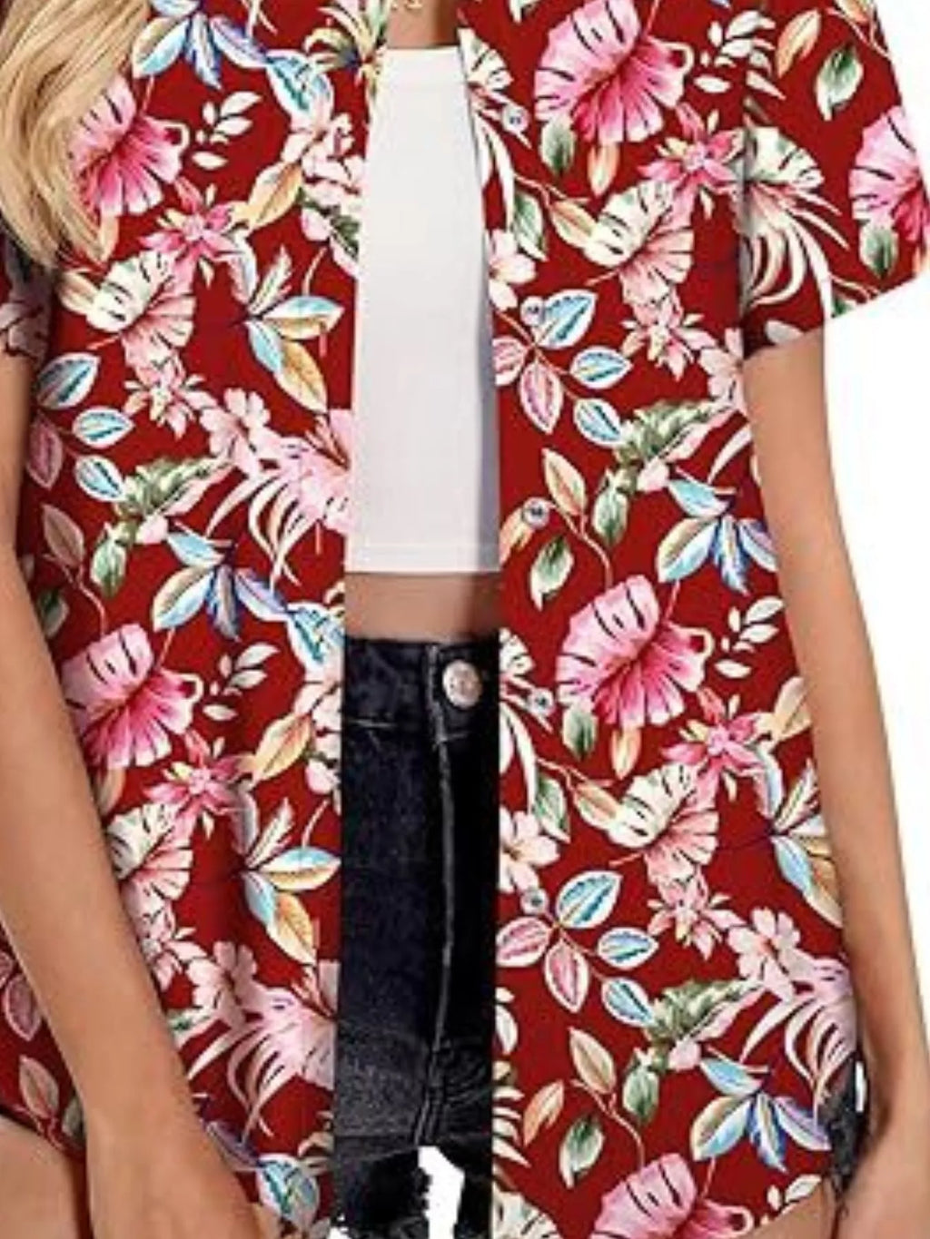 Plant Print Short Sleeve Shirt