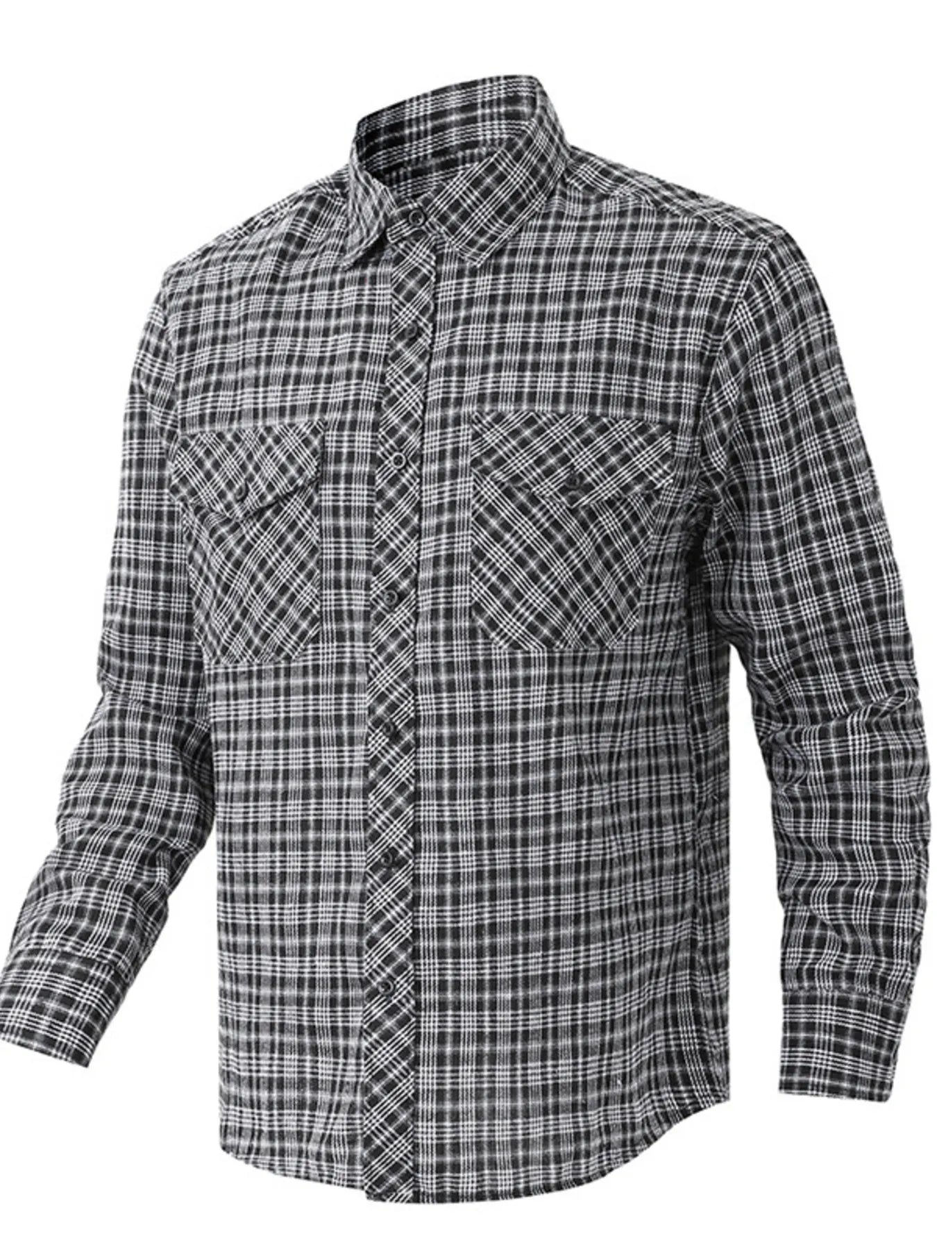 Men's Casual Plaid Long Sleeve Shirt