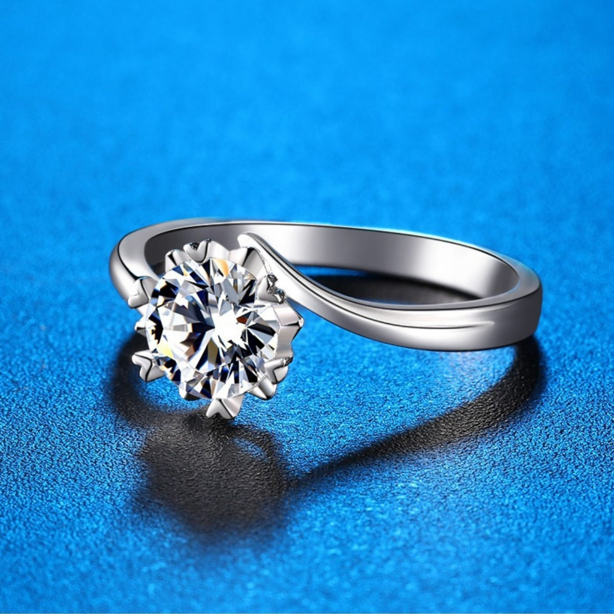 1 Carat 925 Sterling Silver Moissanite Ring