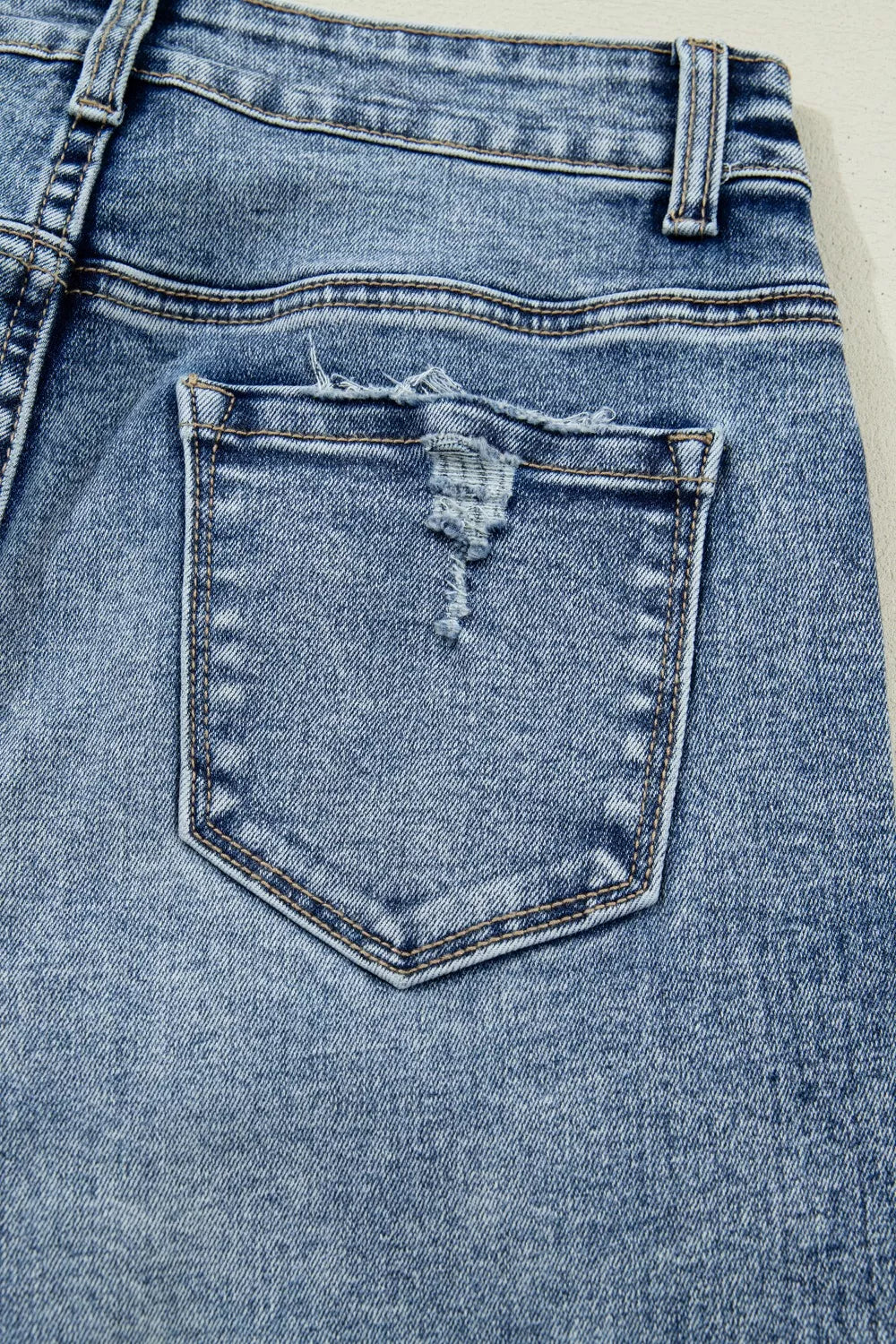 Cuffed Straight Loose Jeans