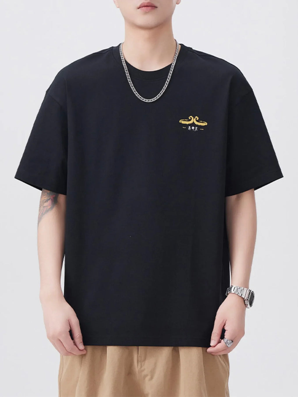 Men's Plus Size Round Neck Short Sleeve T-Shirt