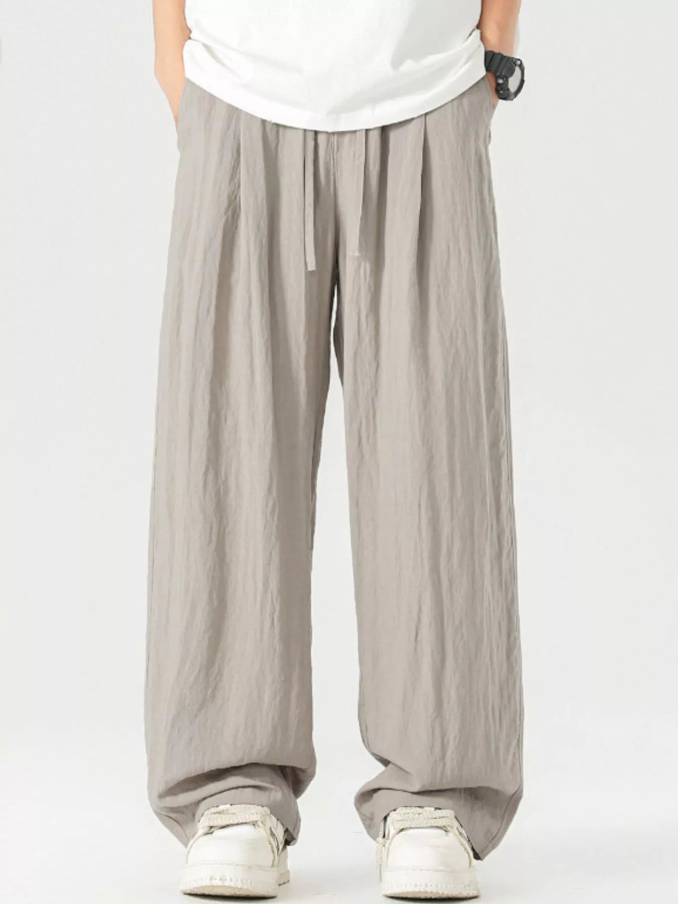Men's Full Size Lightweight Wide Leg Pants Plus Size