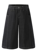 Men's Wide Leg Denim Shorts