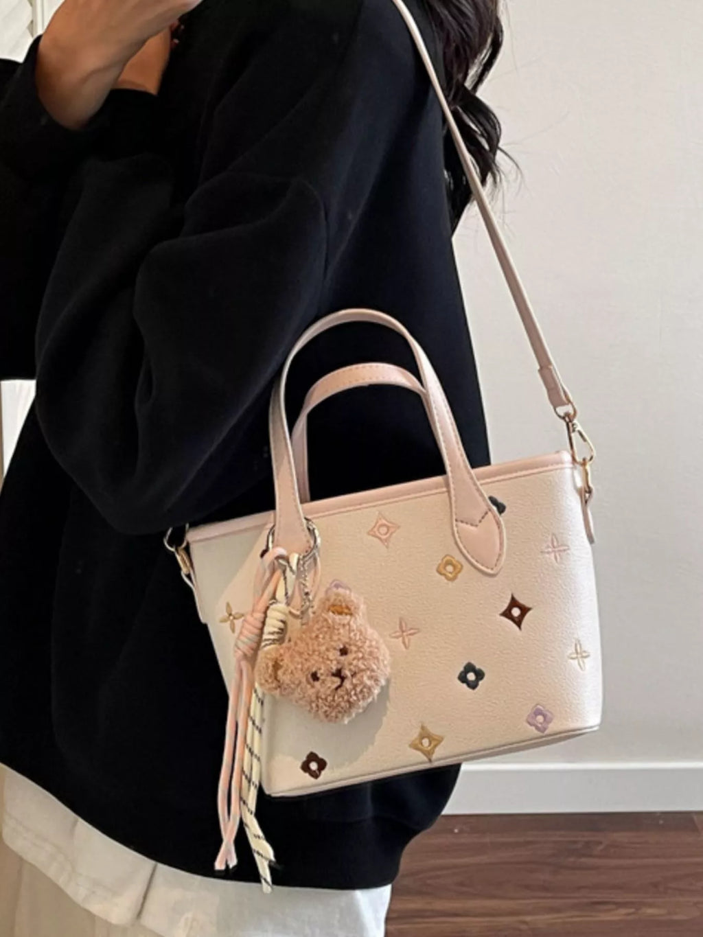 Embroidered Pattern Crossbody Bag