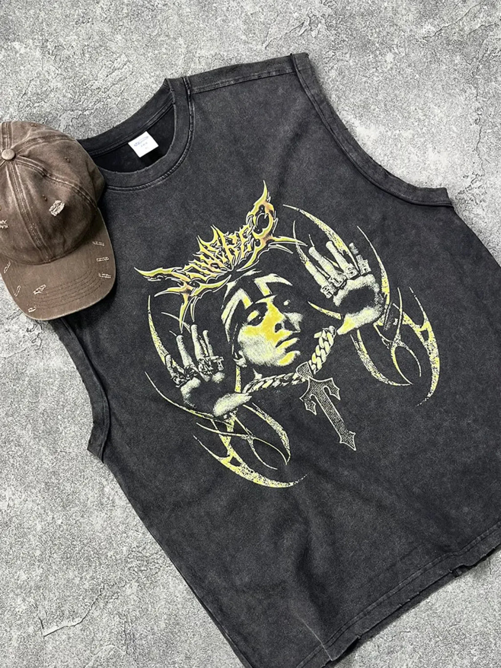 Men's Graphic Round Neck Tank