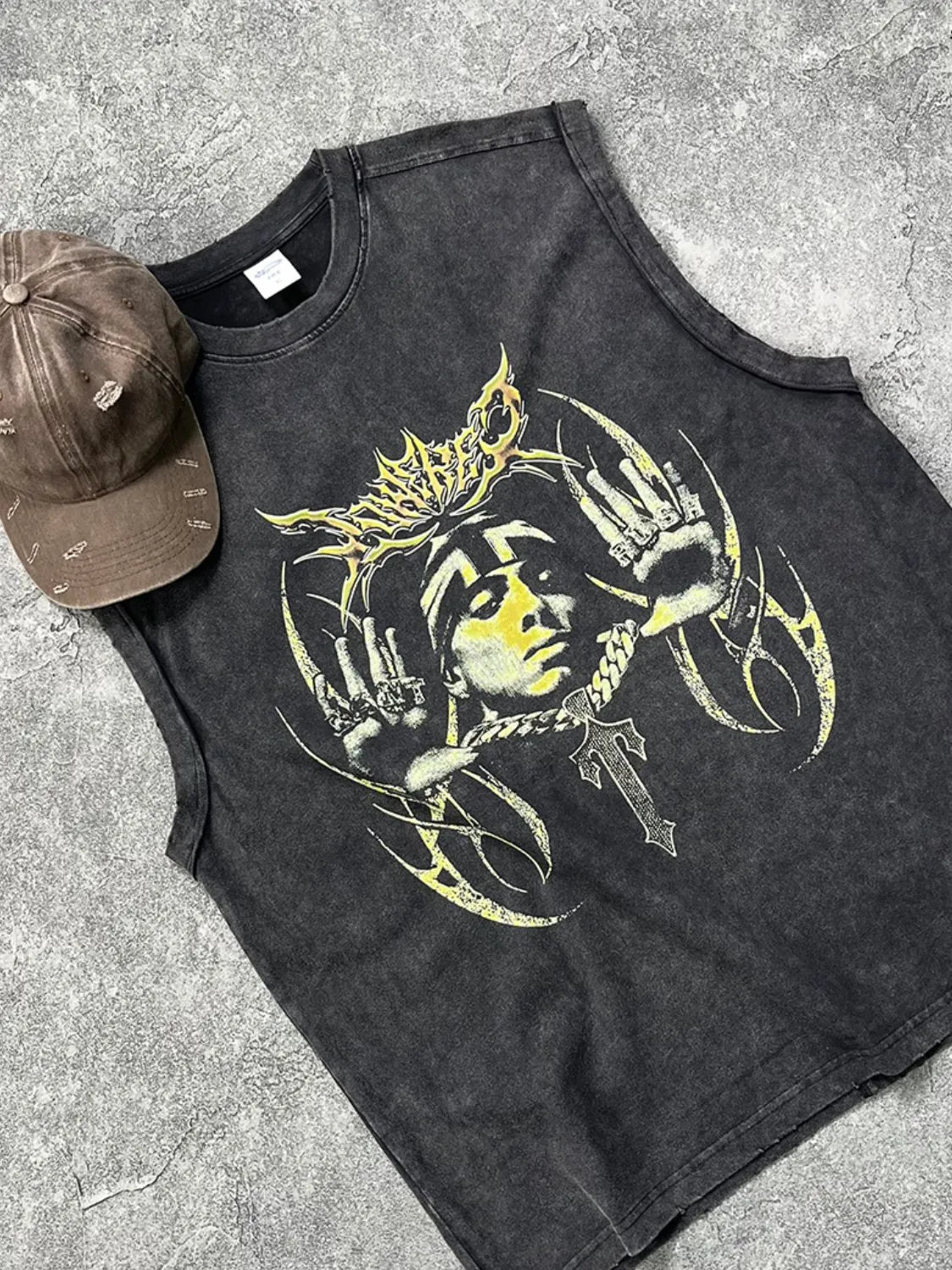 Men's Graphic Round Neck Tank
