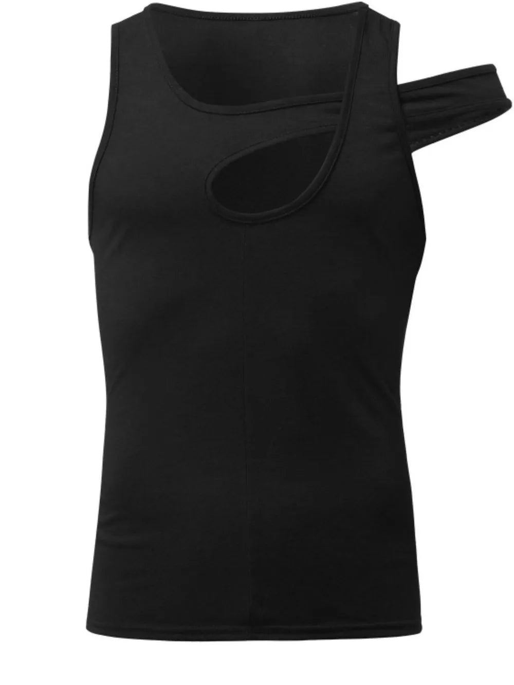 Men's Full Size Asymmetrical Cutout Tank Plus Size
