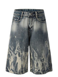 Men's Acid Wash Denim Shorts