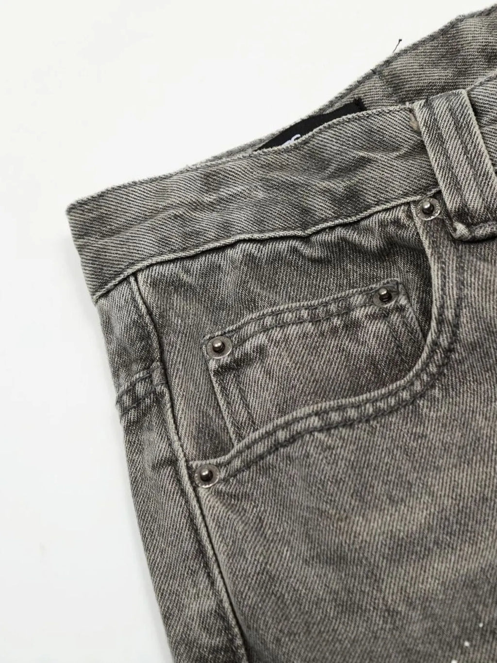 Men's Paint Splatter Wide Leg Jeans