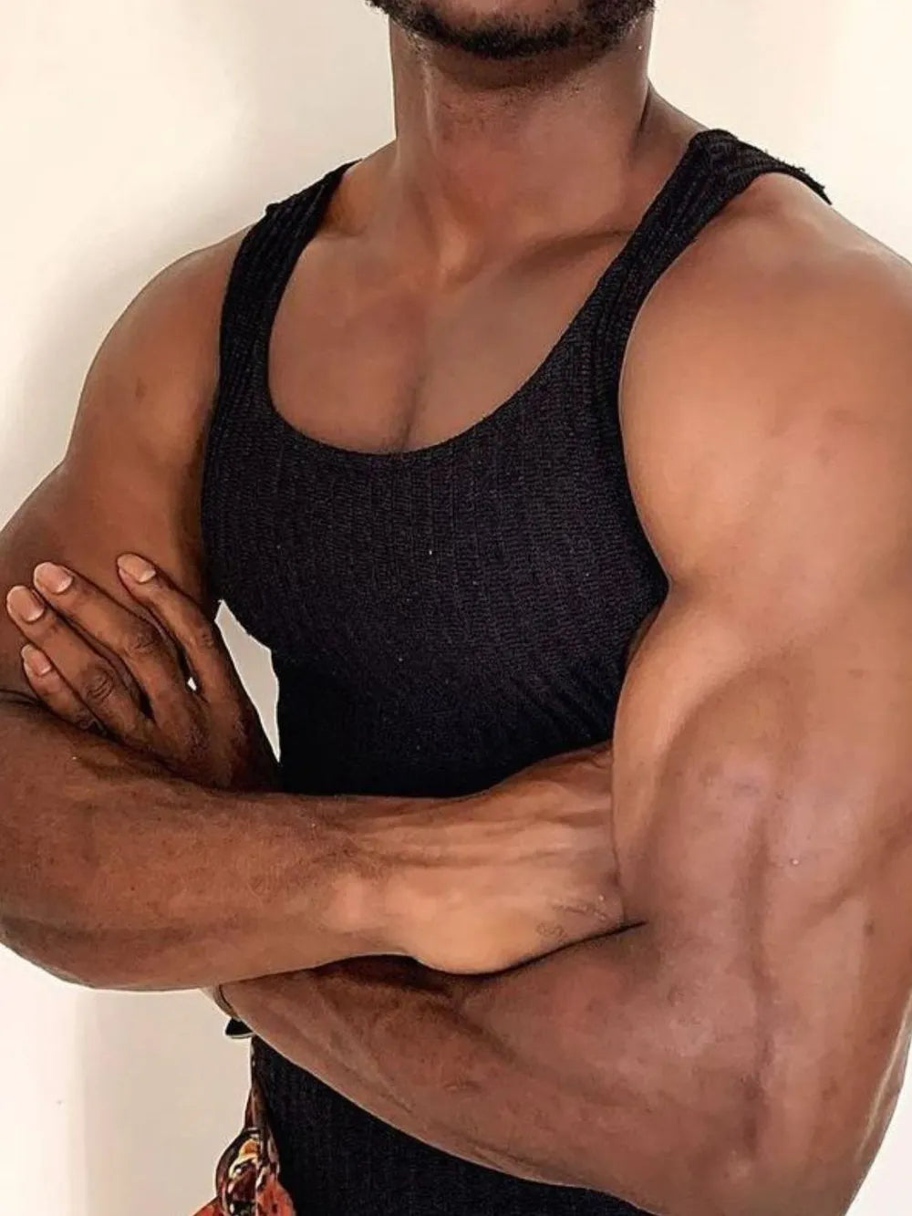 Men's Side Cutout Round Neck Tank