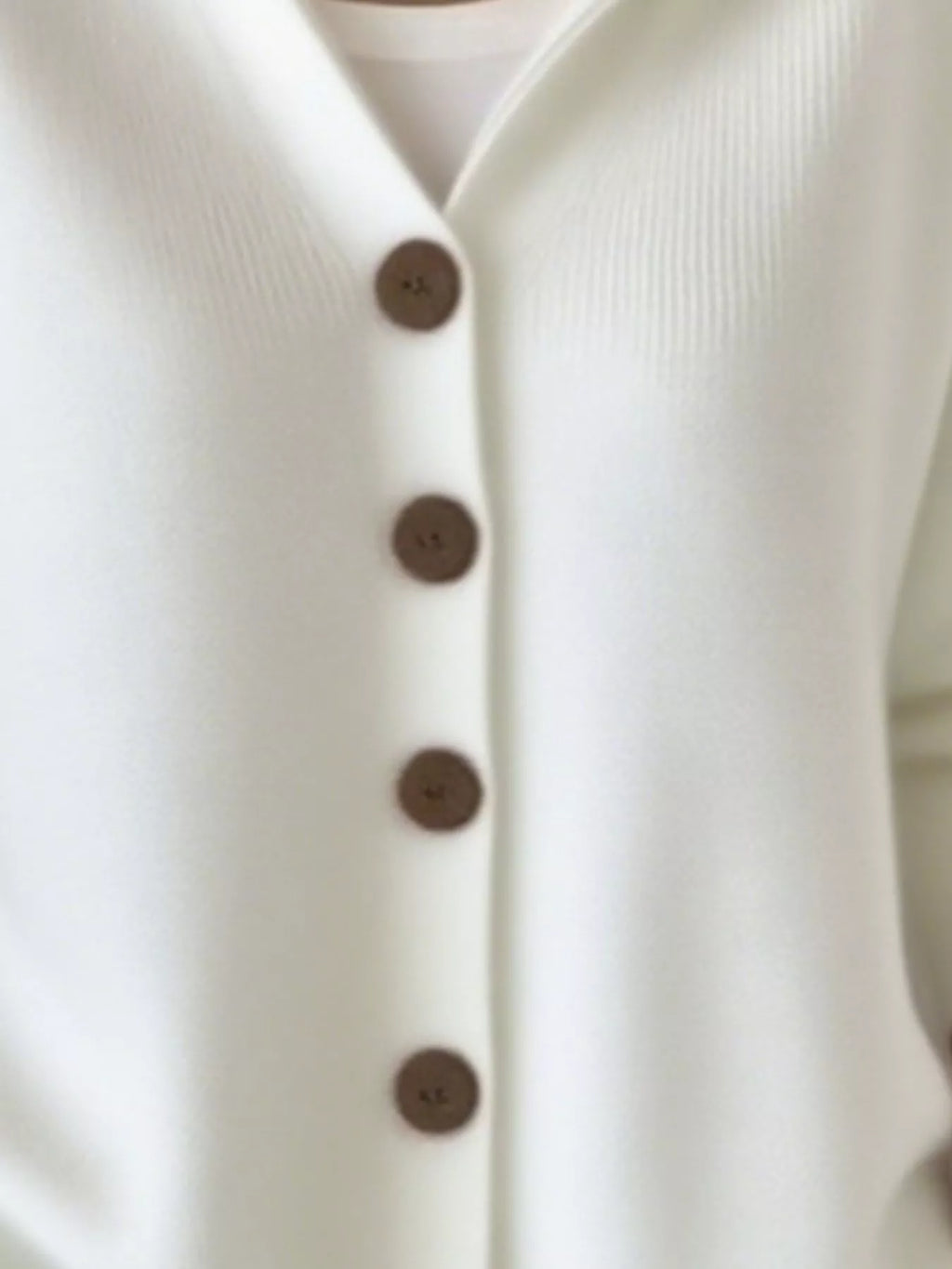 Full Size Button Up Long Sleeve Cardigan Plus Size