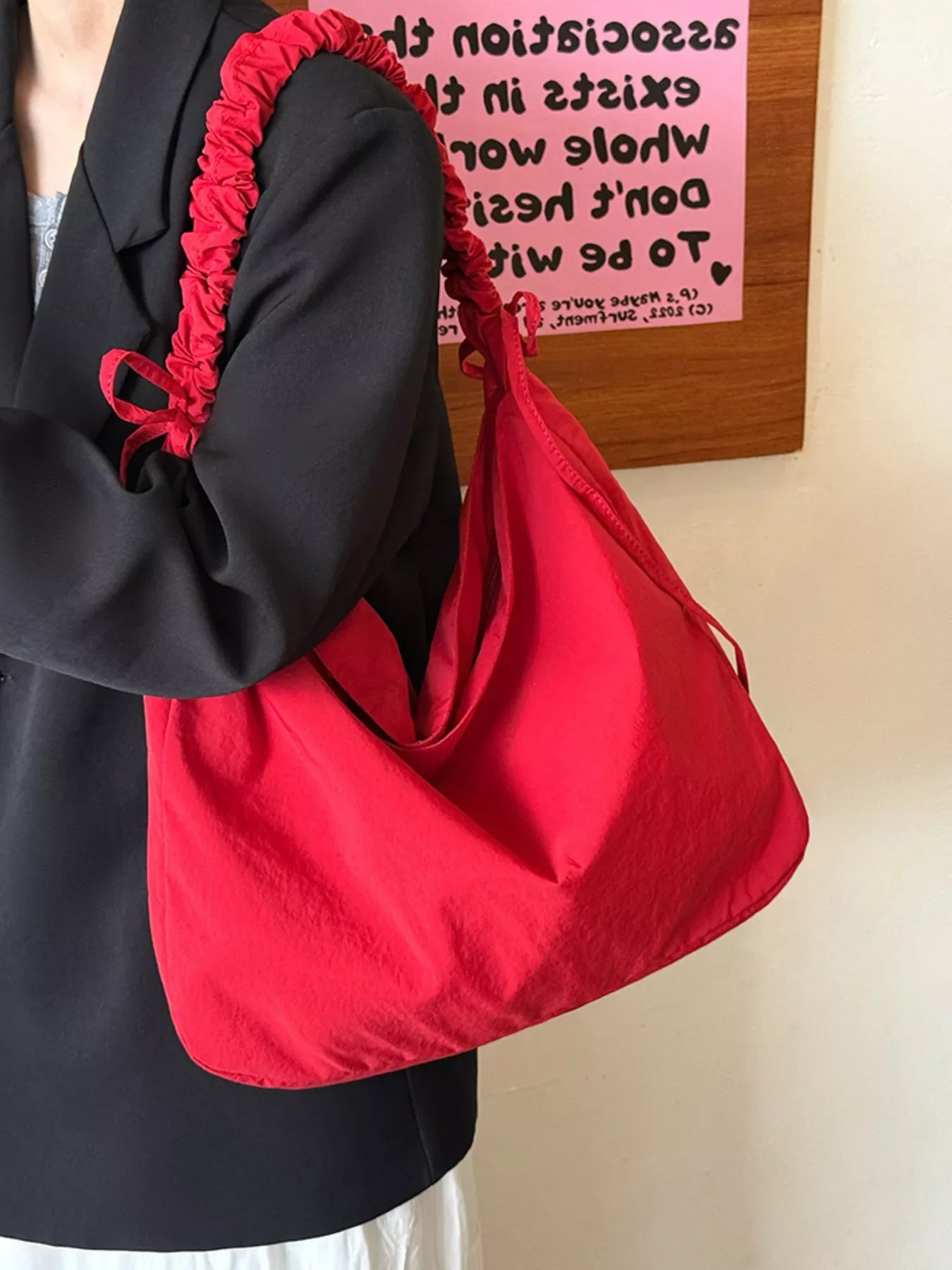 Ruched Handle Crossbody Bag