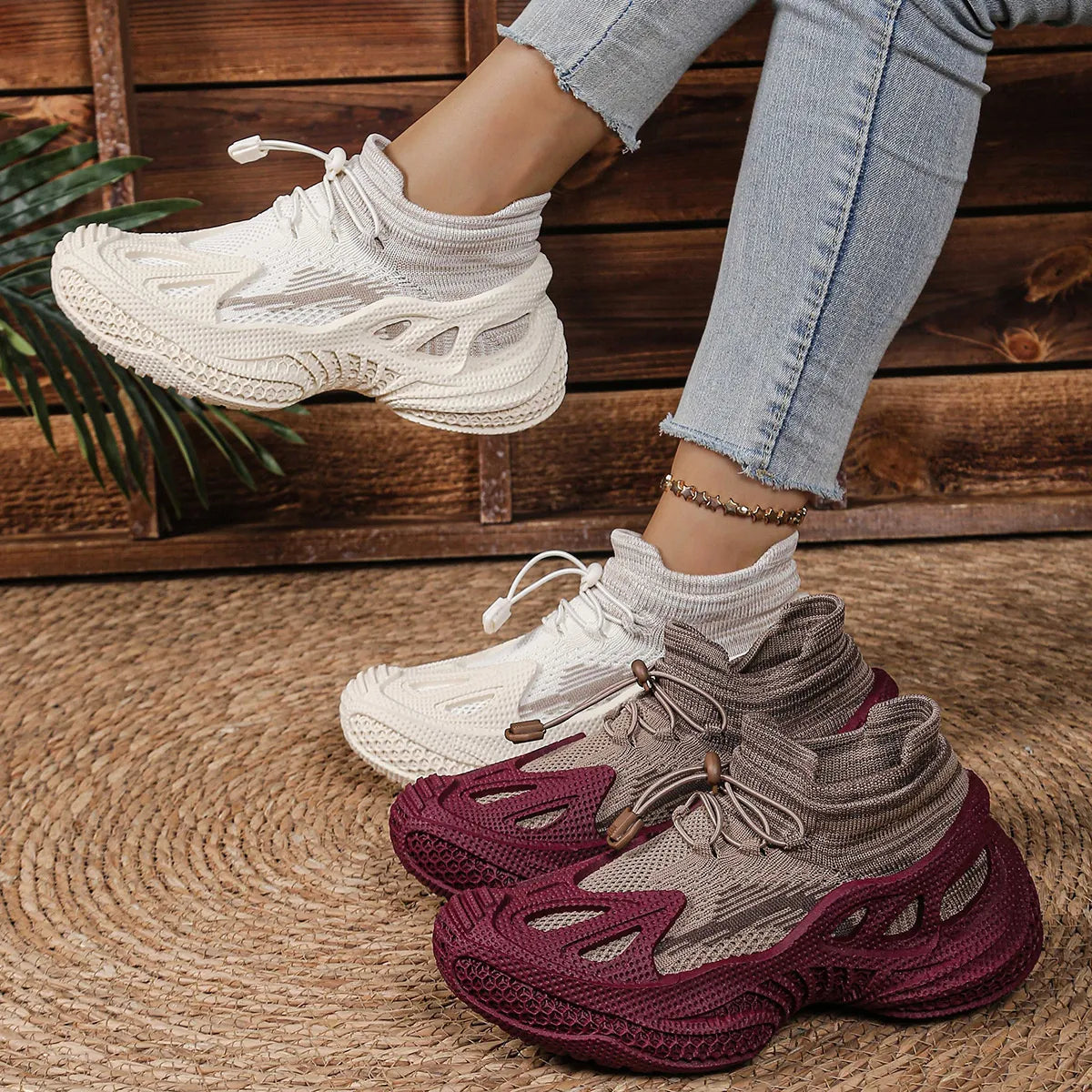 Lace Up Mesh Athletic