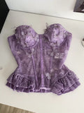 Butterfly Lace Tube Top