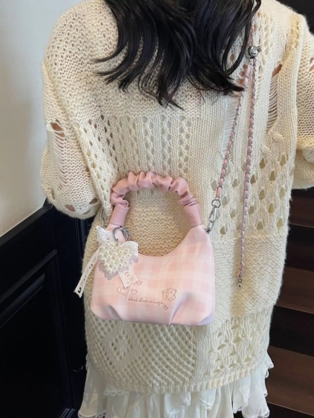 Ruched Handle Crossbody Bag