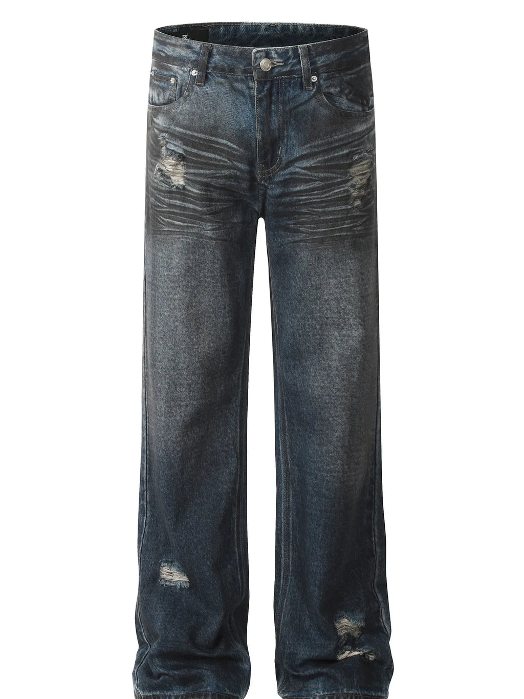 Men's Distressed Loose Fit Vintage Jeans