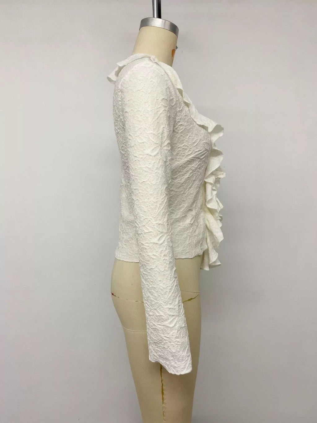 Ruffled Long-Sleeve T-Shirt