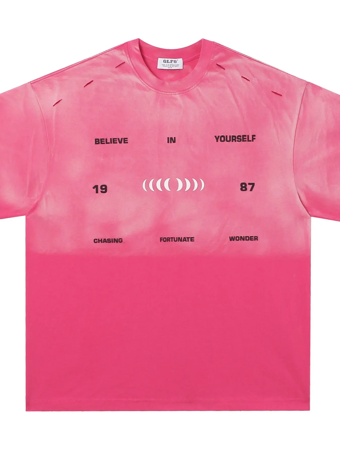 Men's Letter Round Neck Short Sleeve T-Shirt