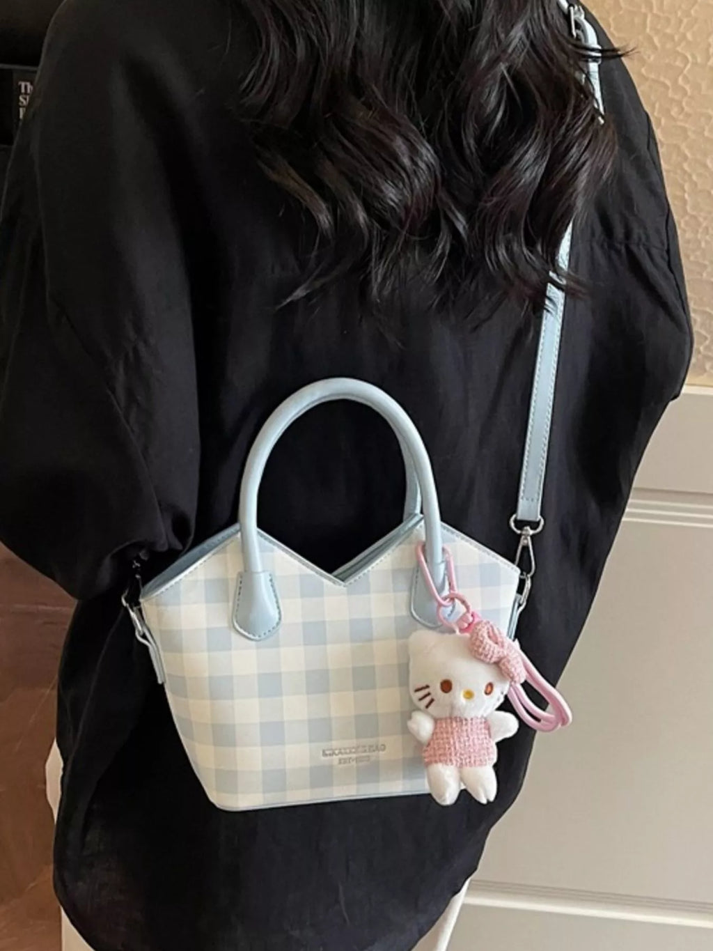 Plaid Pattern Crossbody Bag