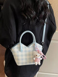Plaid Pattern Crossbody Bag