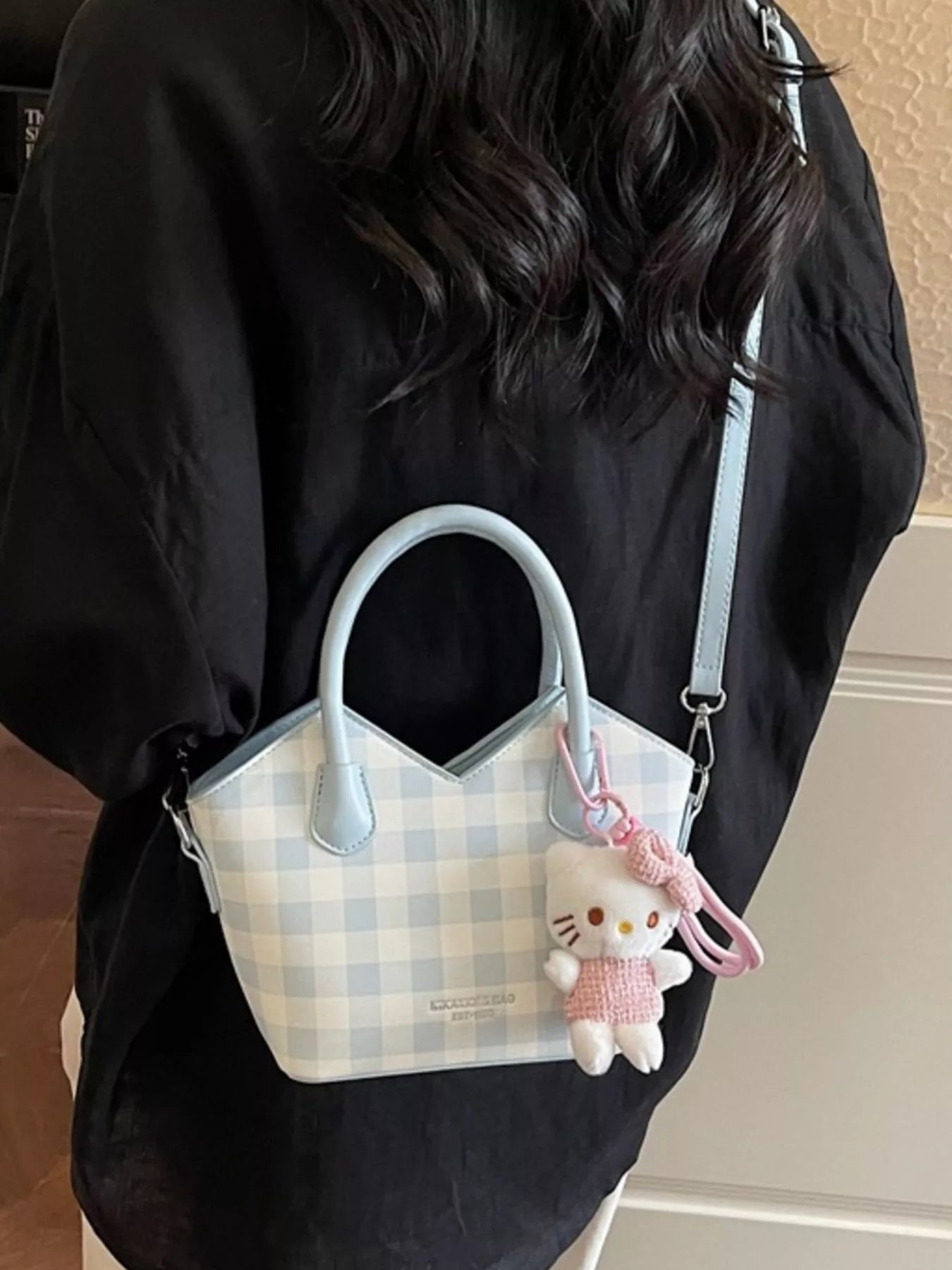 Plaid Pattern Crossbody Bag