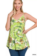 Zenana Tie Dye Front & Back Reversible Spaghetti Cami