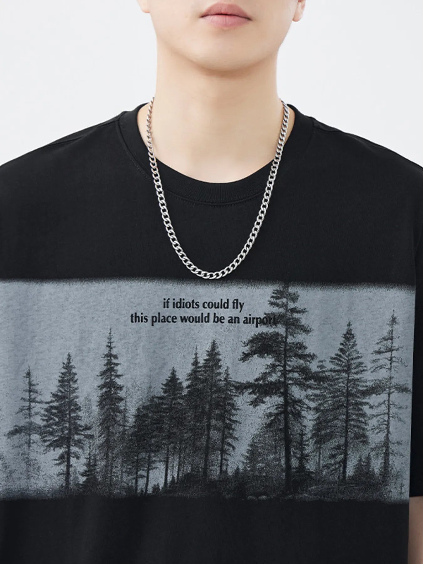 Men's Plus Size Graphic Round Neck Half Sleeve T-Shirt