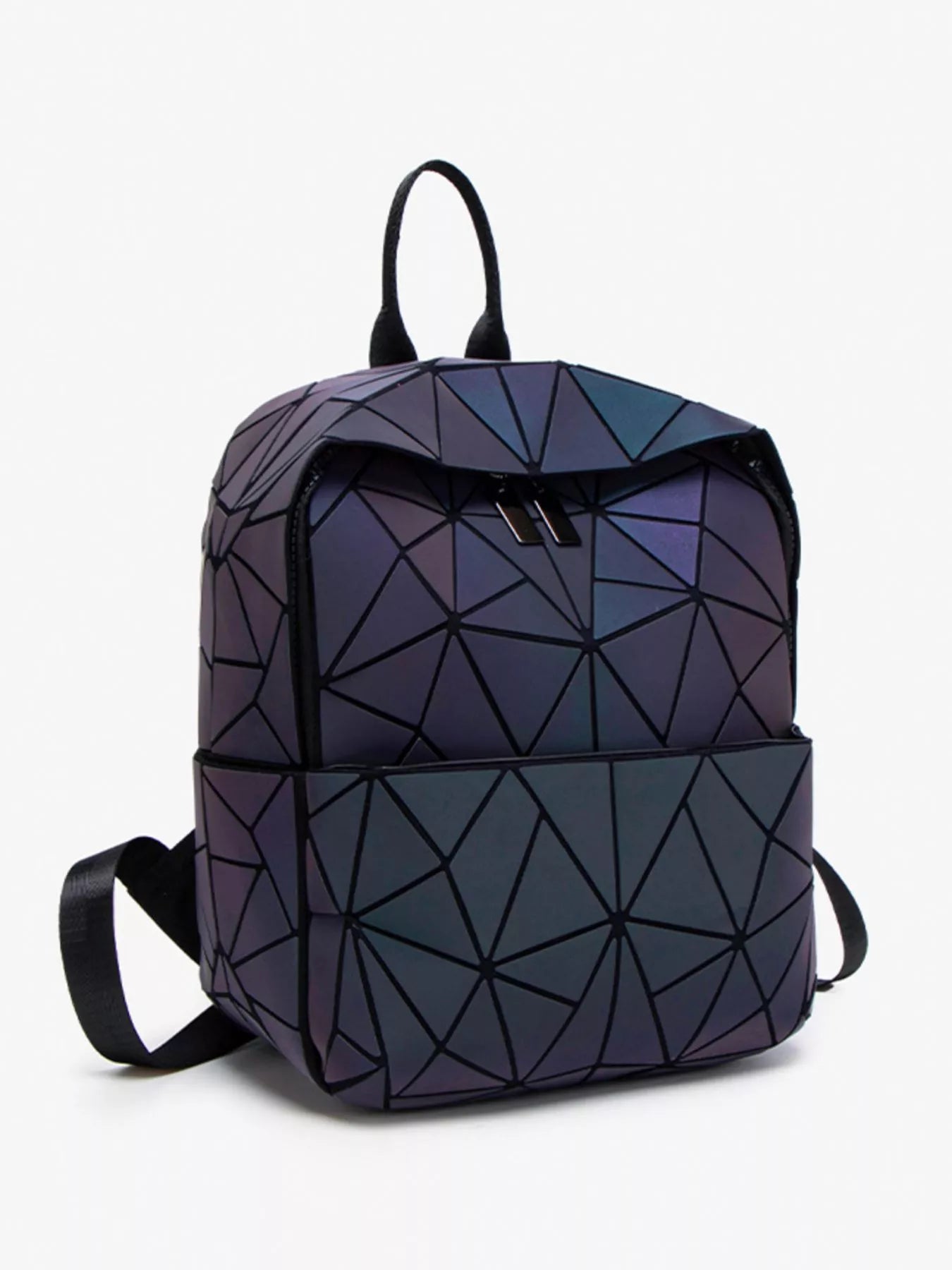 Geometric Adjustable Straps Backpack Bag