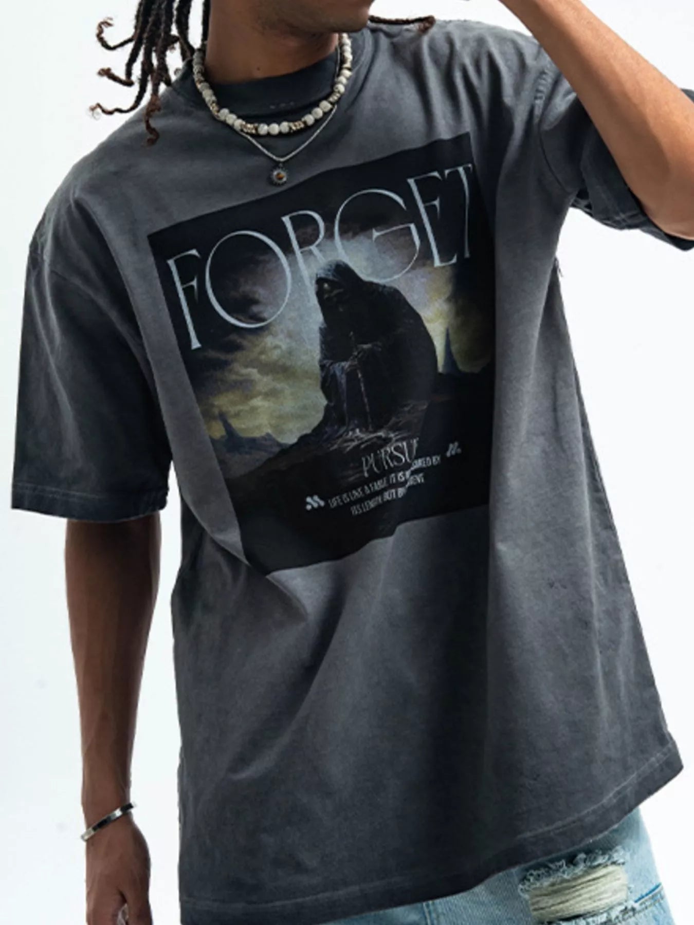 Men's Vintage Wash Graphic Oversized T-Shirt