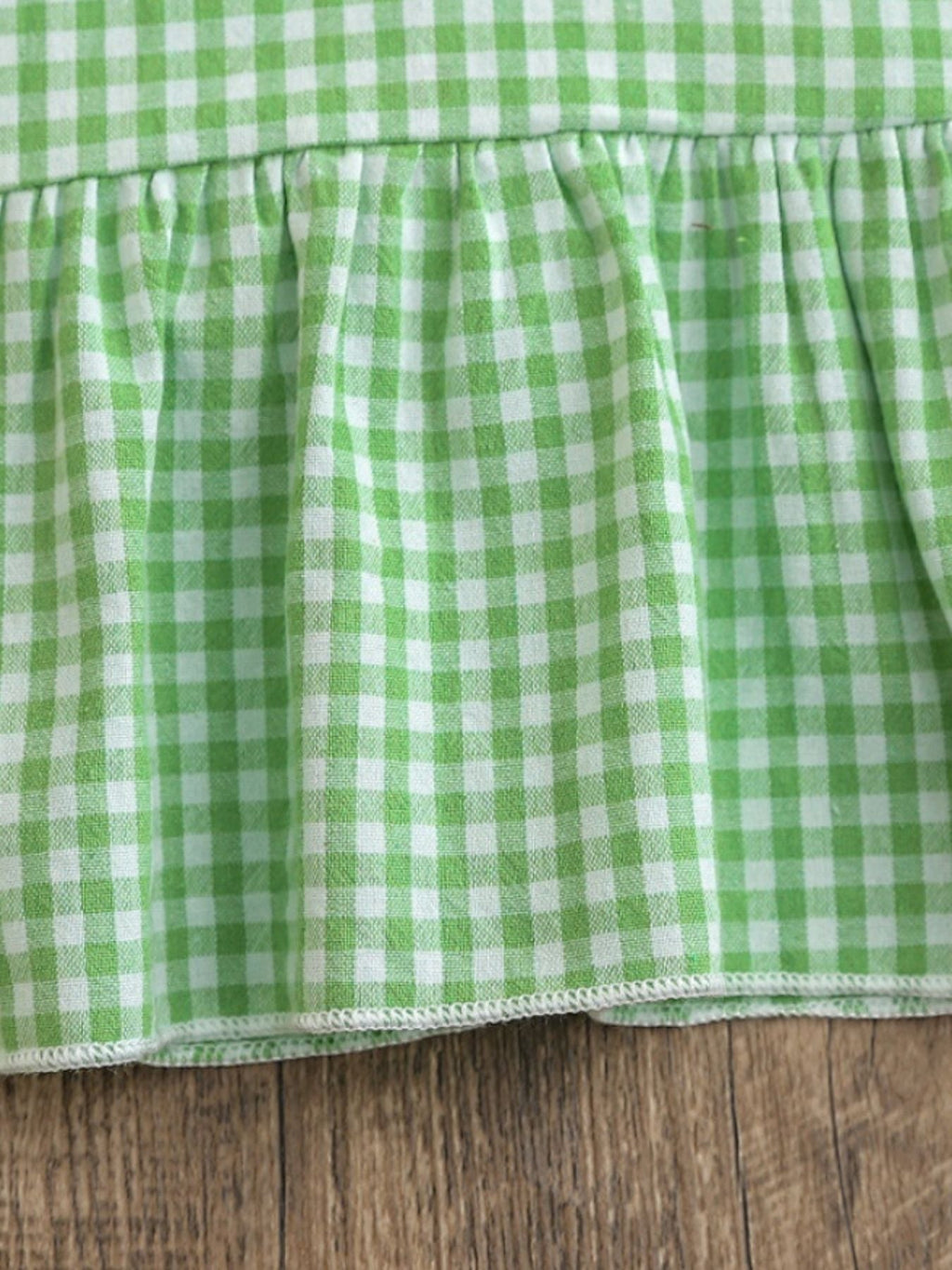 Children's Gingham Ruffle Hem Polo Dress