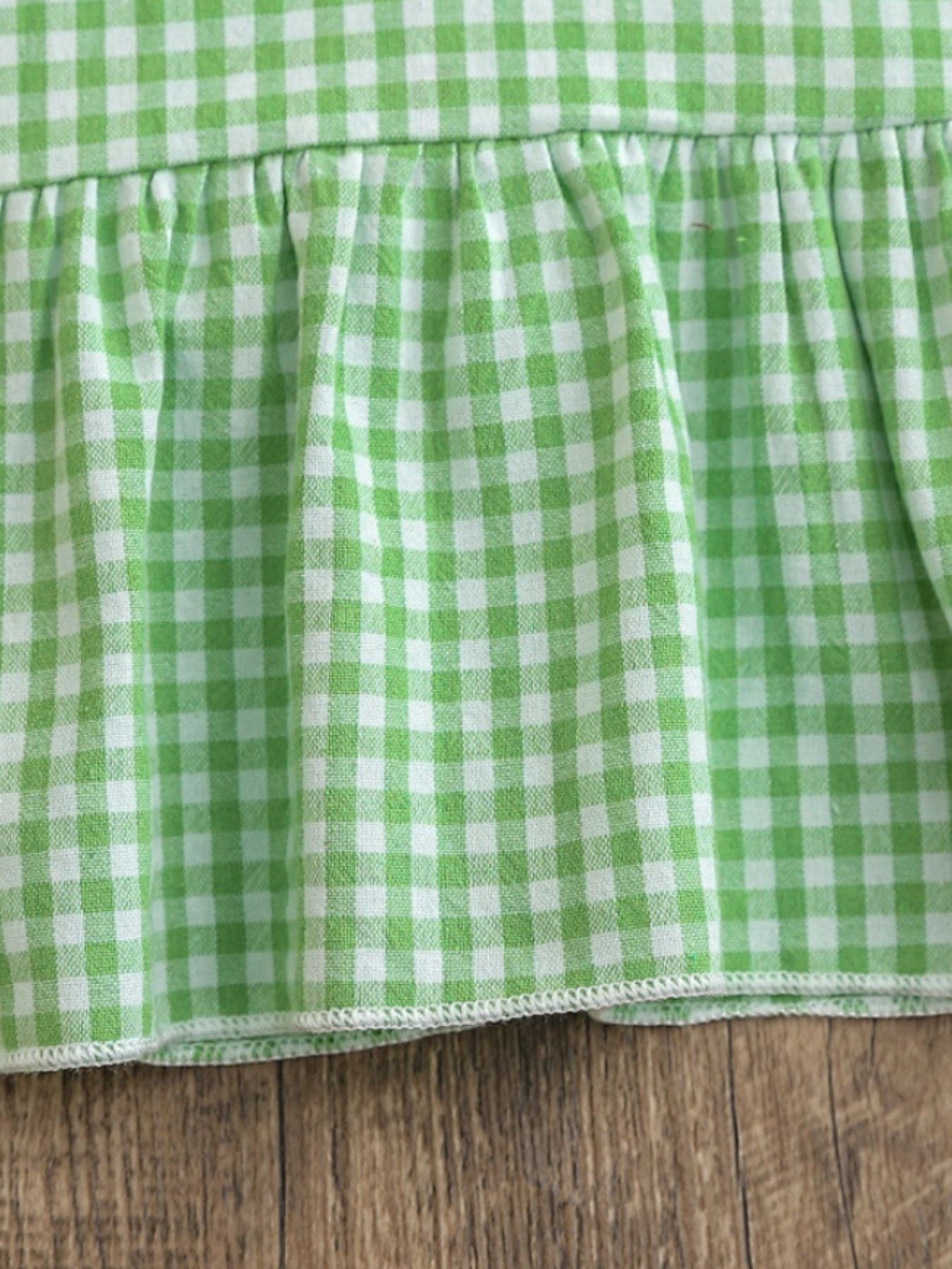 Children's Gingham Ruffle Hem Polo Dress